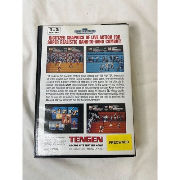 Pit Fighter (Sega Genesis 1991) Case and Game Only Tested & Working - Picture 7 of 7